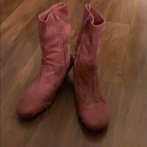 Pink Ruffle boots